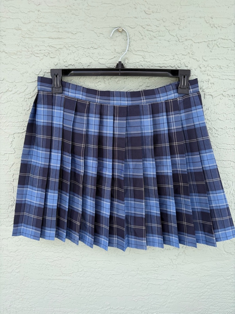 Urban CoCo Blue Plaid Pleated Mini Skirt - Picture 5 of 7